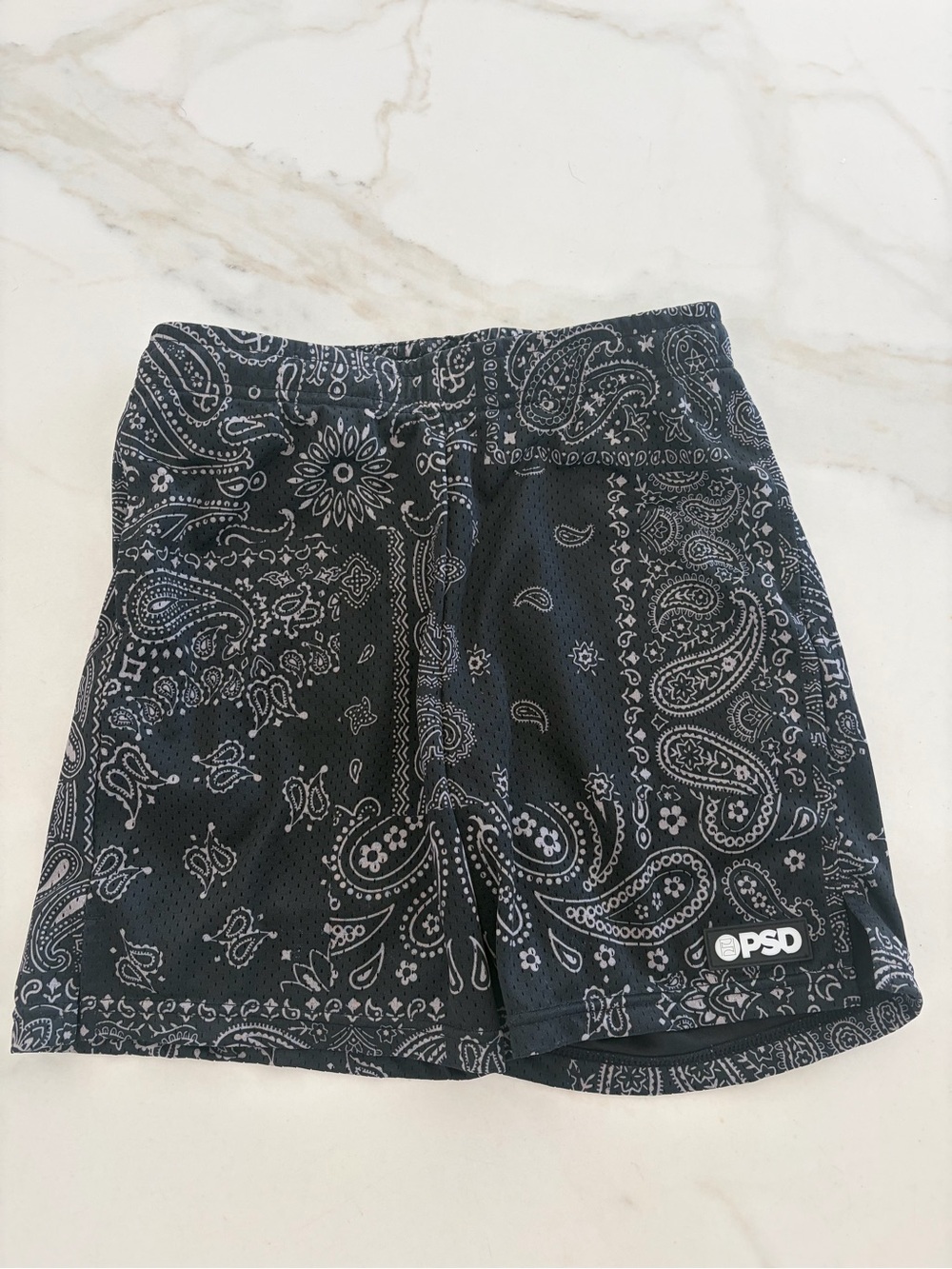 PSD Boys Black Paisley Shorts
